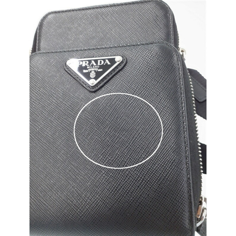 Prada Saffiano Leather Smartphone Case Shoulder Bag - Picture 6 of 9
